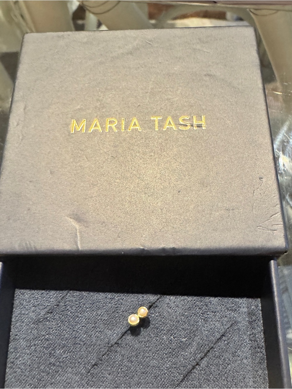 Maria Tash Gold Dot Stud Earrings - Gold
